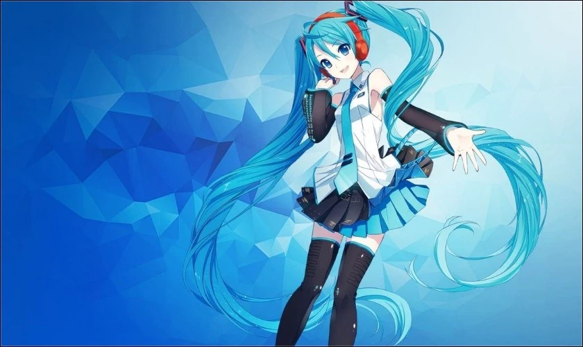 Hình nền màu xanh dương anime