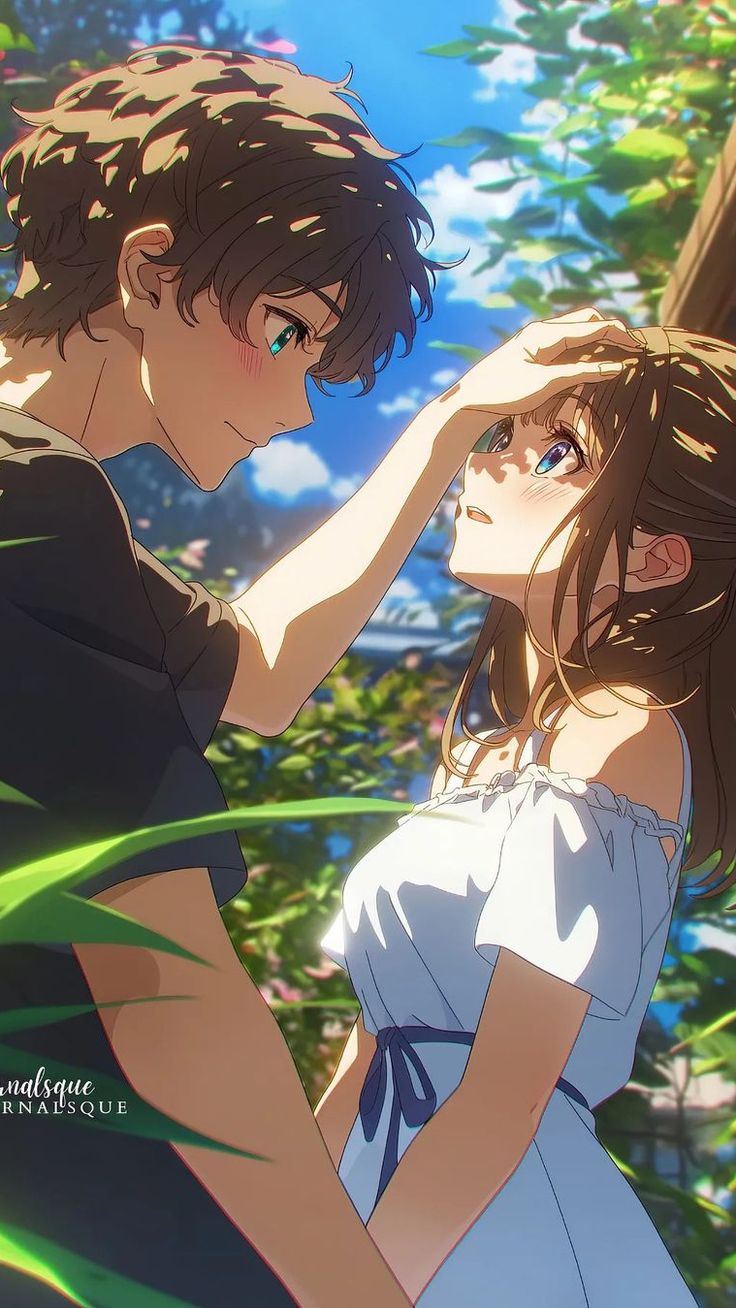 hình nền anime cặp đôi cute