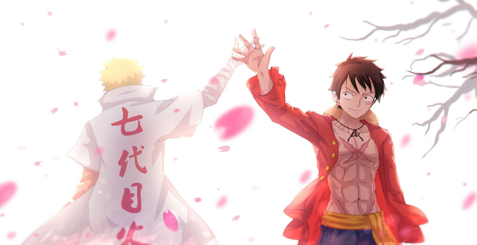 Hinh Anh Luffy Va De Tu Dap Tay Nhau