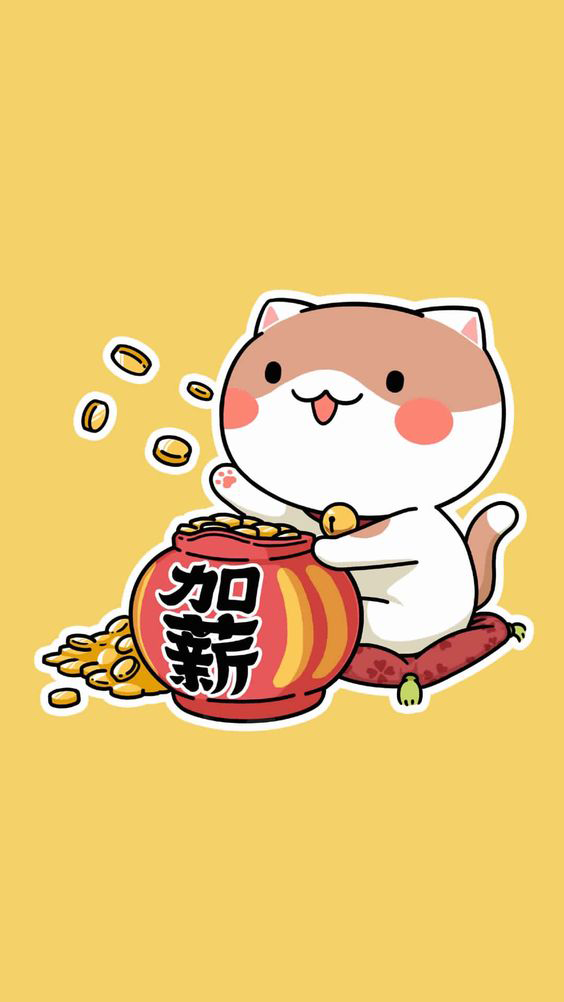 hình nền mèo thần tài