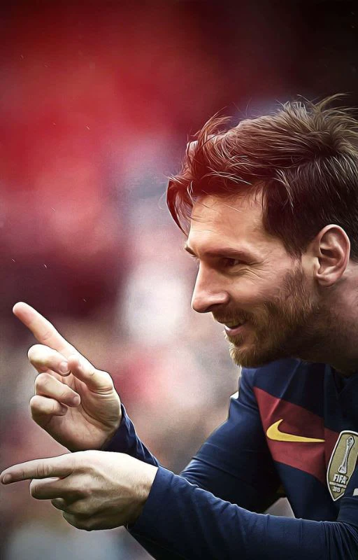 Hình nền Messi 4K trong màu áo câu lạc bộ Barcelona đẹp