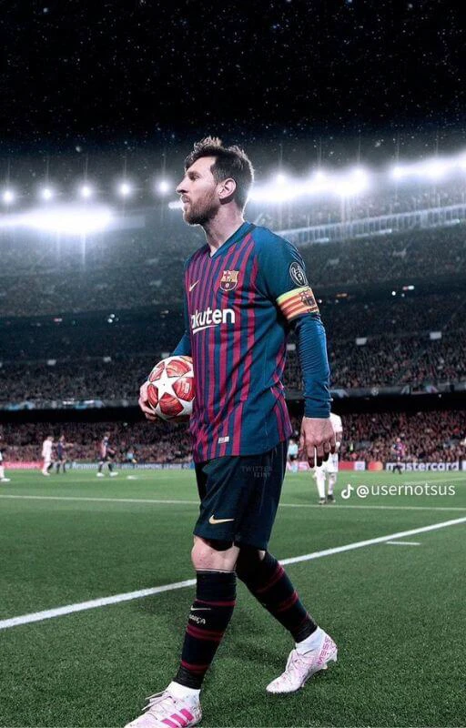 Hình nền Messi 4K trong màu áo câu lạc bộ Barcelona cực ngầu