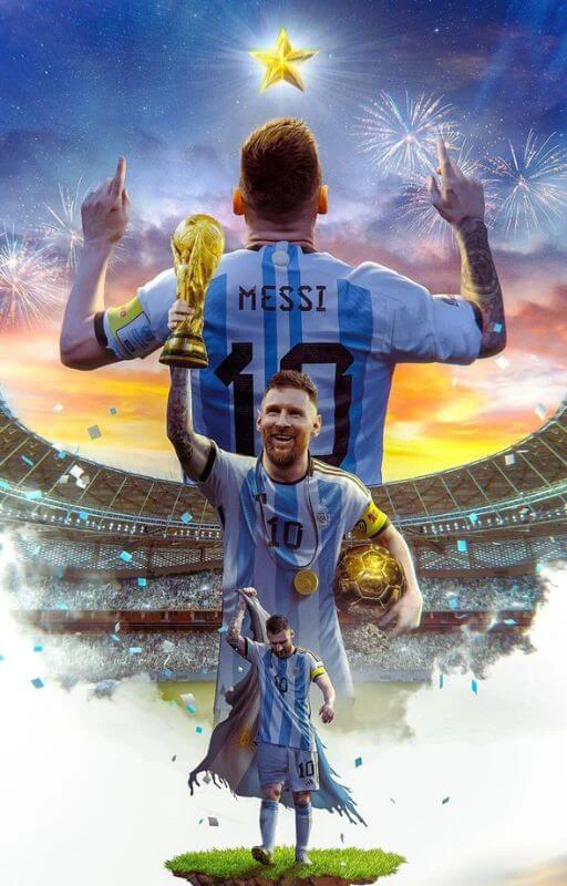 Hình nền Leo Messi 4K vô địch World Cup cực đẹp