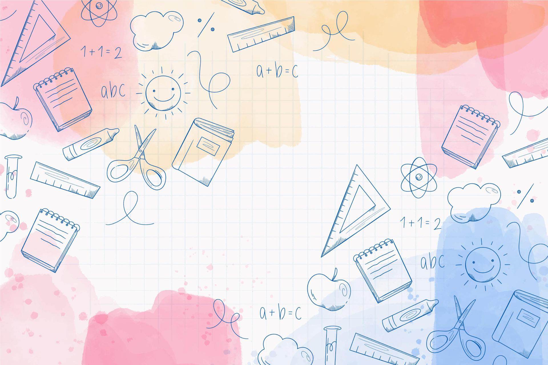 Hình nền powerpoint học tập dạng infographics
