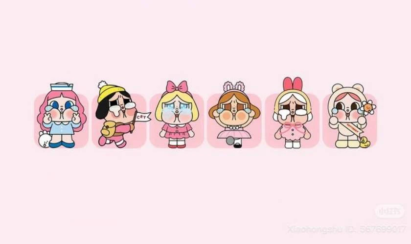 Ảnh bìa Cry Baby màu hồng cute