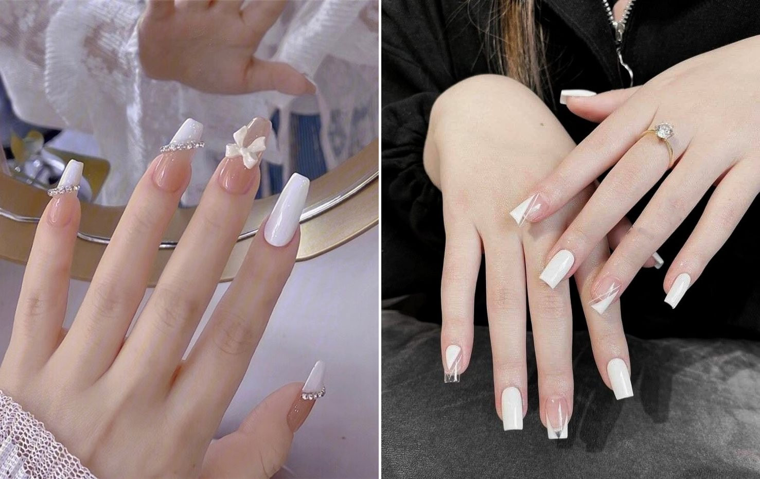 Kiểu móng tay đơn giản với tông màu pastel sang trọng.