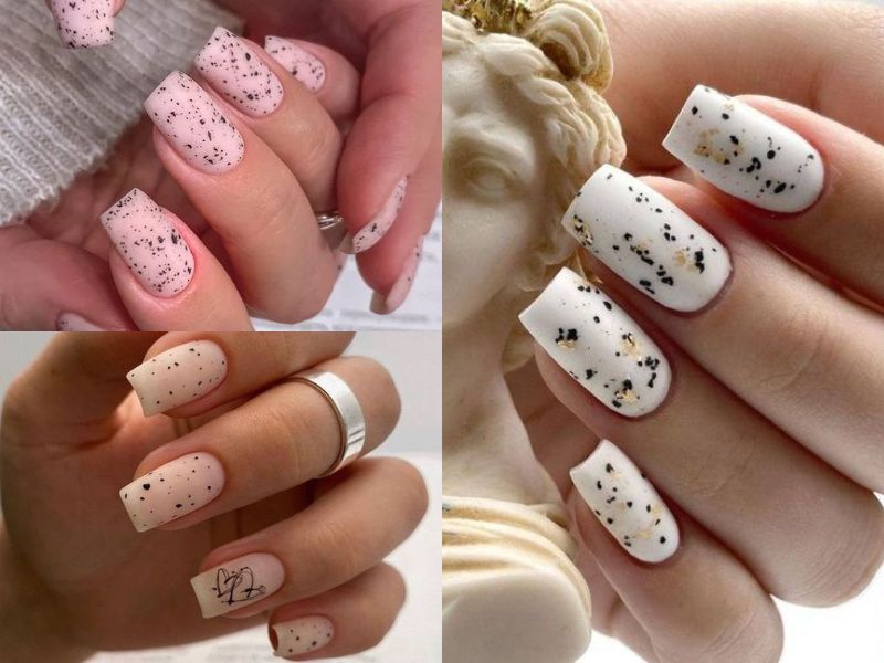 Mẫu nail muối tiêu (Nguồn: Cristina - Pinterest)