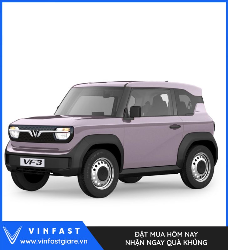 Vinfast VF3 Màu Hồng Tím Giá Lăn Bánh Thông Số Tính Năng