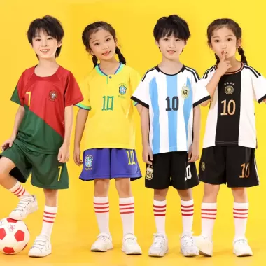 [THỜI TRANG TRẺ EM] Bộ quần áo đá banh Messi Ronaldo năng động cực ngầu cho bé trai chất thun lạnh mùa hè in 3D