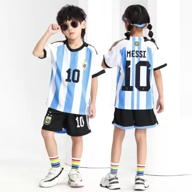 [THỜI TRANG TRẺ EM] Bộ quần áo đá banh Messi Ronaldo năng động cực ngầu cho bé trai chất thun lạnh mùa hè in 3D
