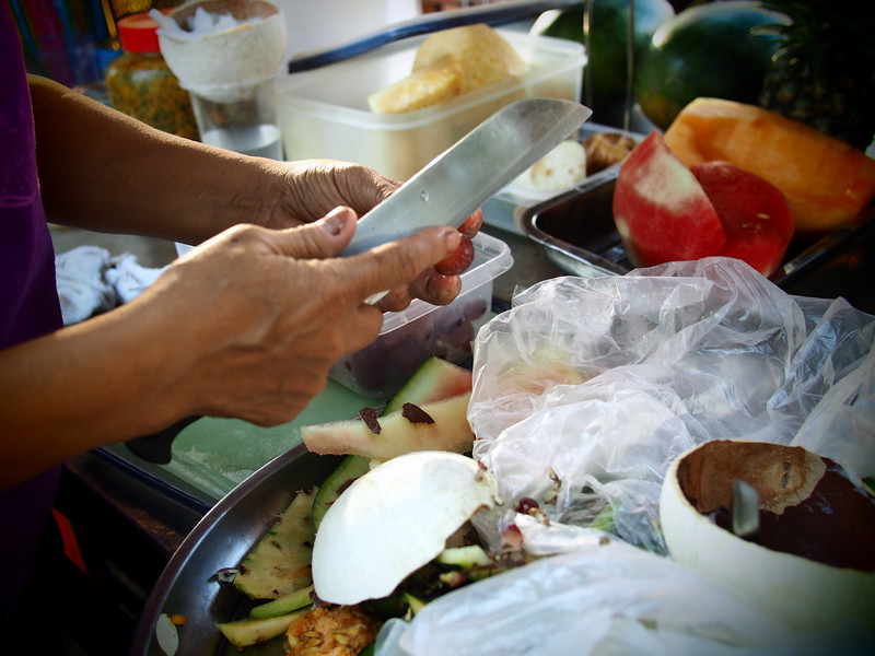 Mrs. Pa making smoothies at Chiang Mai gate