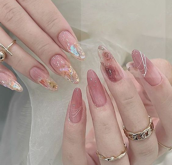 Kiểu nail tráng gương đẹp và nhẹ nhàng cho các nàng bánh bèo