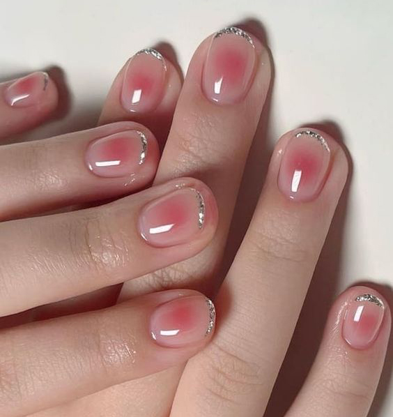 Nail đẹp xà cừ màu trắng 