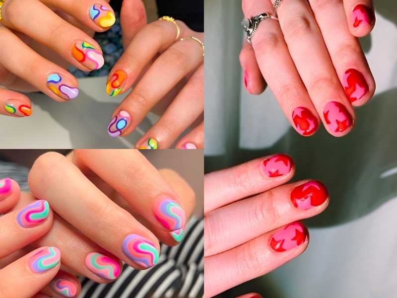 Nail ngắn nhiều màu cá tính. (Nguồn: thoitrangvietthang.vn)