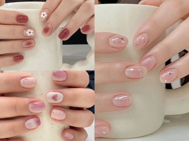 nail ngắn ombre