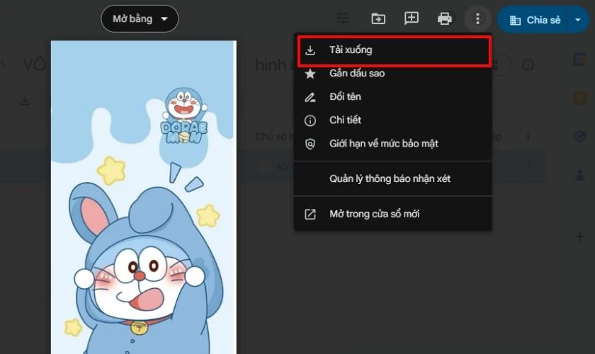 Cách tải và cài đặt hình nền Doremon cute