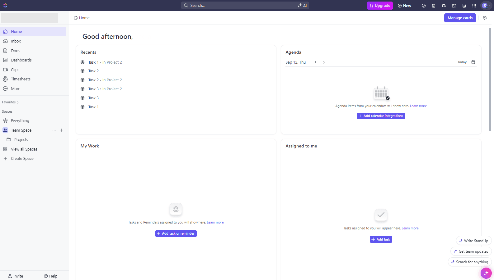 clickup online mind mapping software