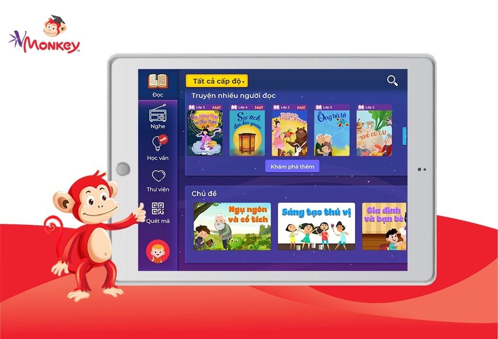 Giúp con học tiếng Việt hiệu quả cùng siêu ứng dụng VMonkey (Ảnh: Monkey)