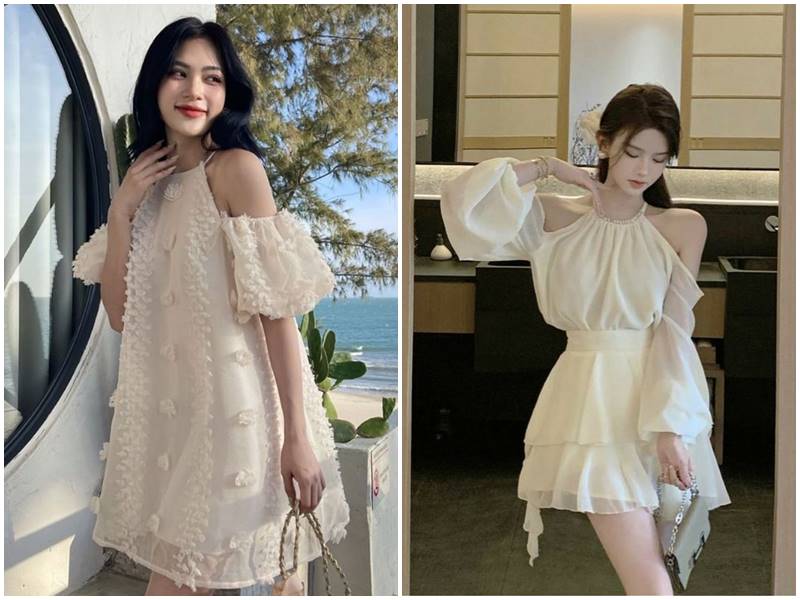 đầm cổ yếm