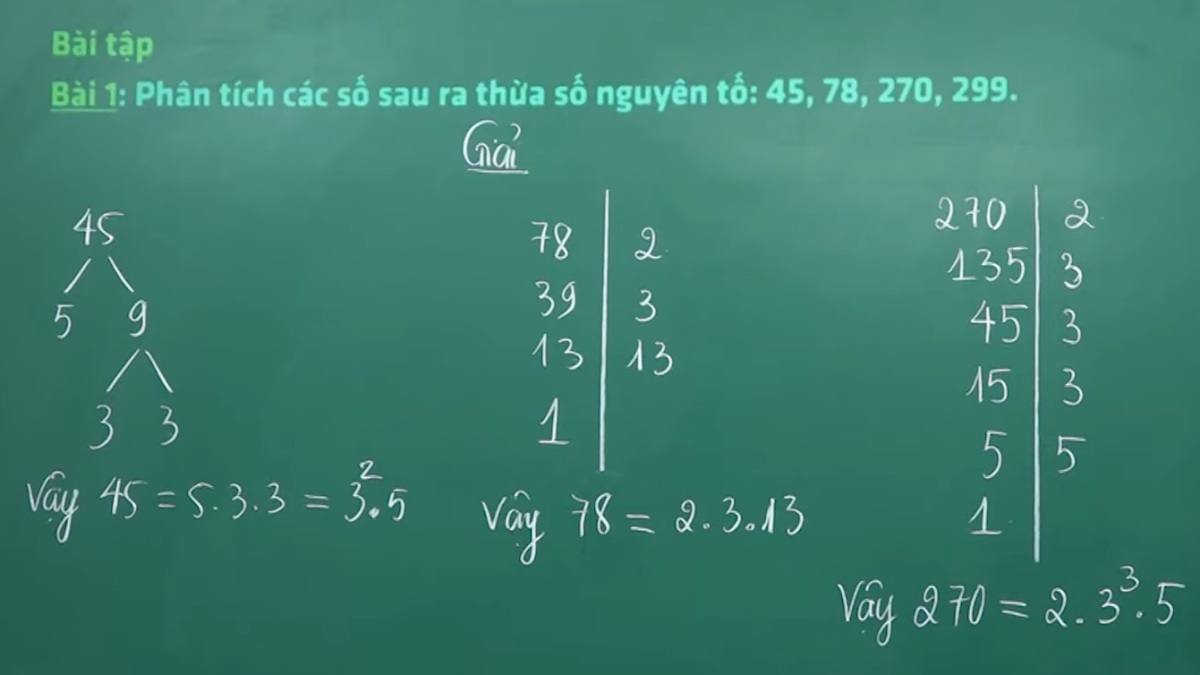 Bài tập ví dụ minh hoạ về số nguyên tố