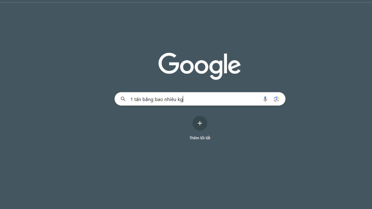 Quy đổi 1 tấn bằng bao nhiêu kg bằng Google bước 1,2