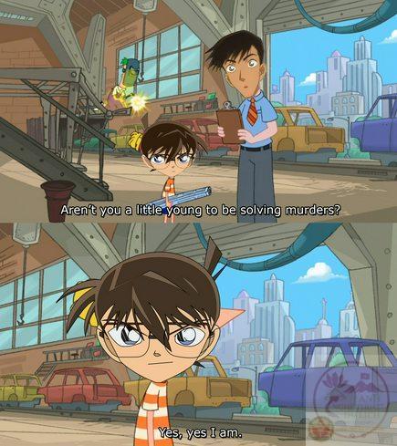 Fan sáng tạo meme từ hình Conan cười nham hiểm