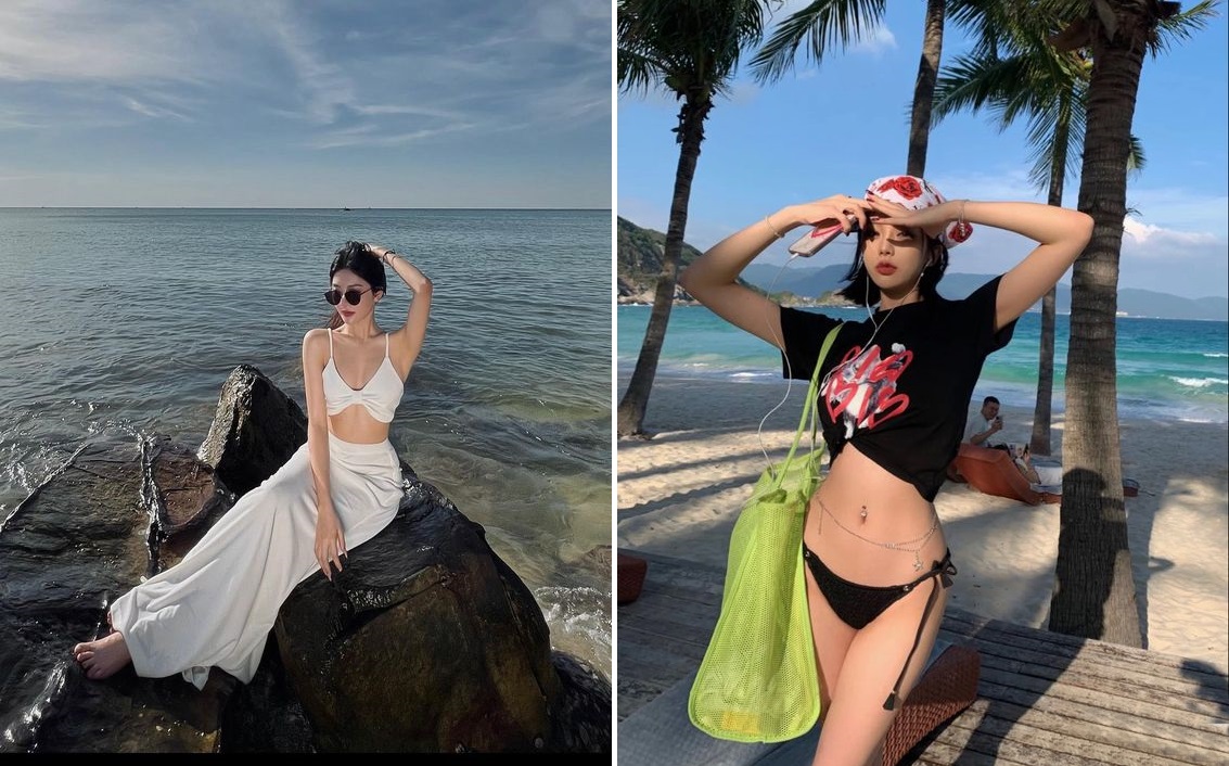 Hình gái đẹp mặc đồ lót tự sướng trước gương