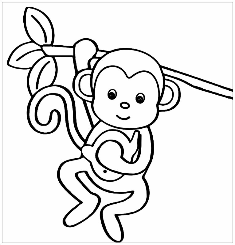 Hình vẽ tập tô màu cho bé chủ đề khi con dễ thương