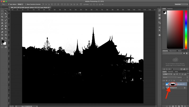 2 bước đơn giản ghép nền trời mây vào ảnh ngoại cảnh trong Photoshop