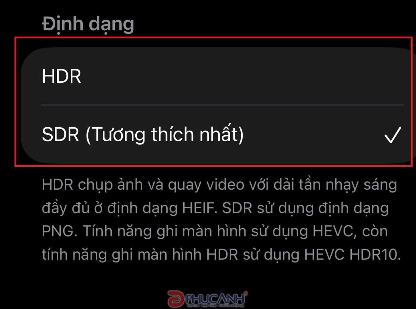 ảnh chụp màn hình trên iOS 26 bị tối