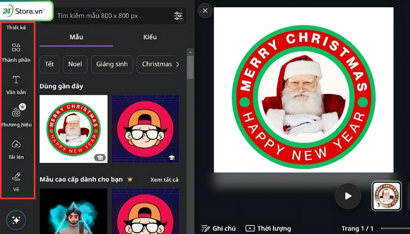 Tạo avatar Tết bằng Canva