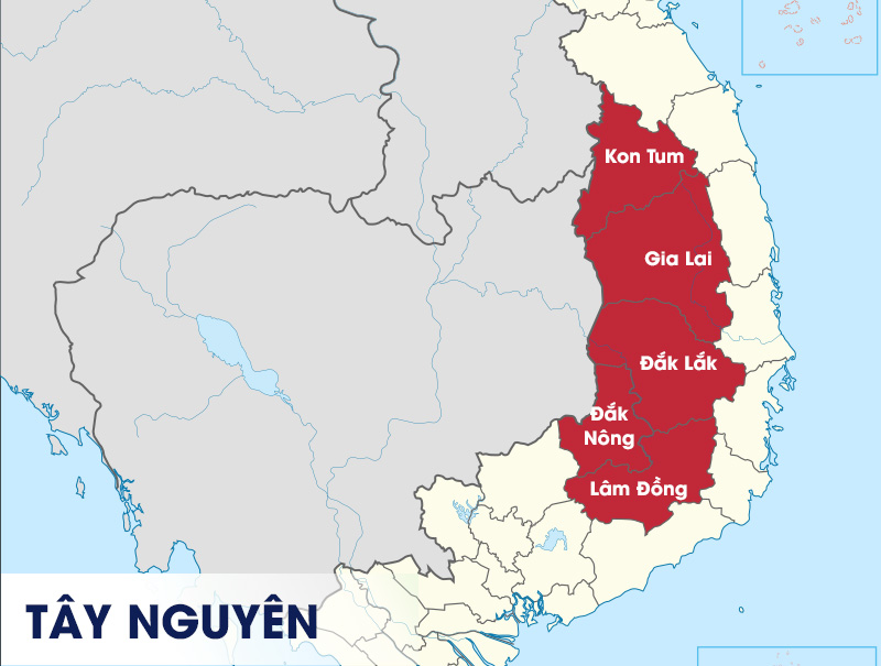 Các tỉnh miền Trung Tây Nguyên