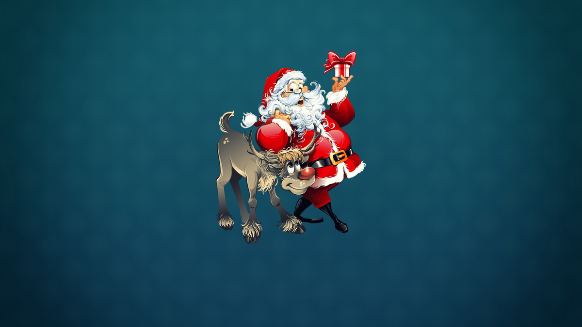 Background cute ông già noel dễ thương