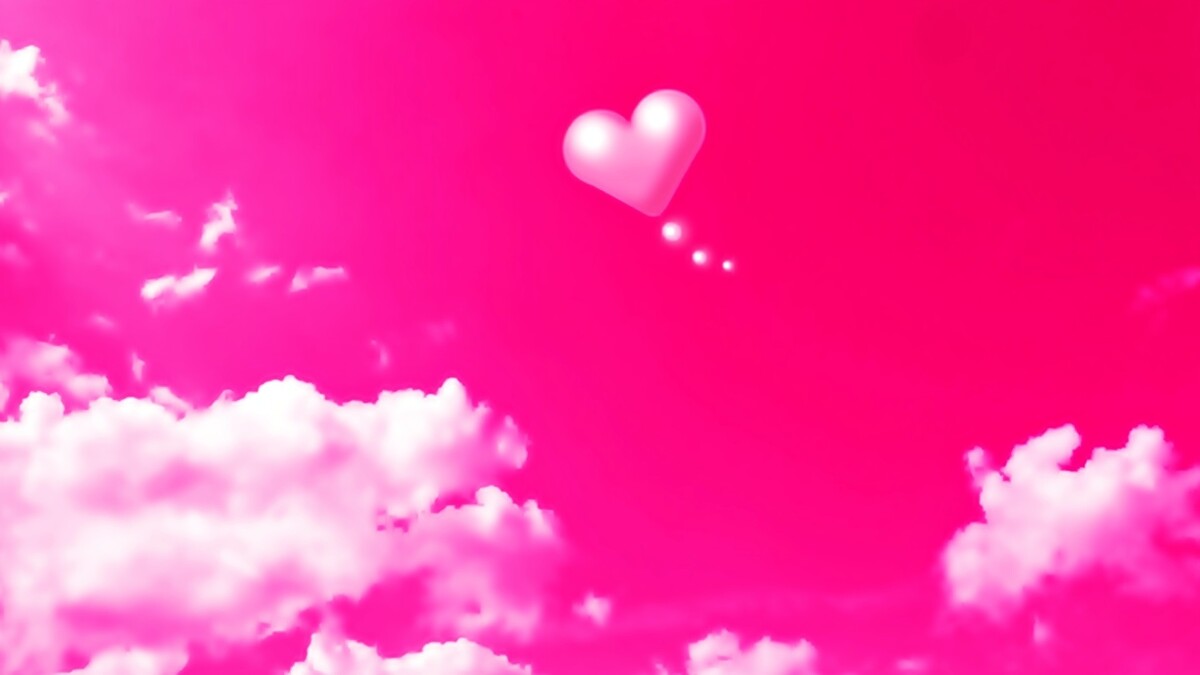 Background cute đám mây màu hồng