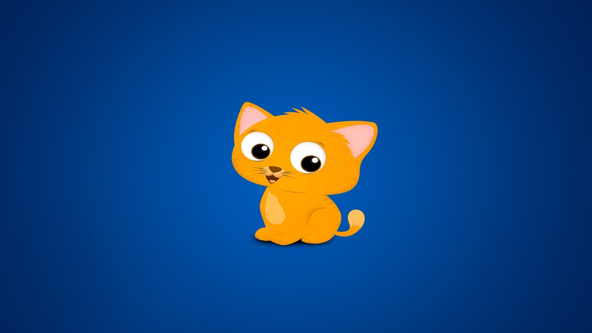 Background cute mèo vàng nhỏ nhắn