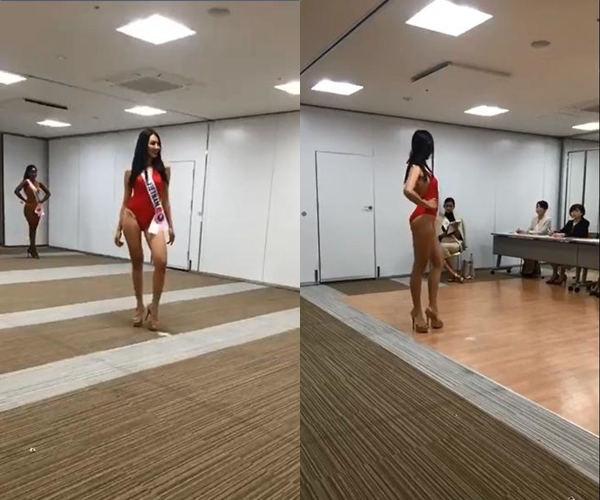 Thùy Tiên nóng bỏng trong phần thi bikini tại Hoa hậu Quốc tế