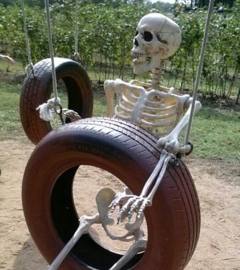 Skeleton xích đu lốp xe