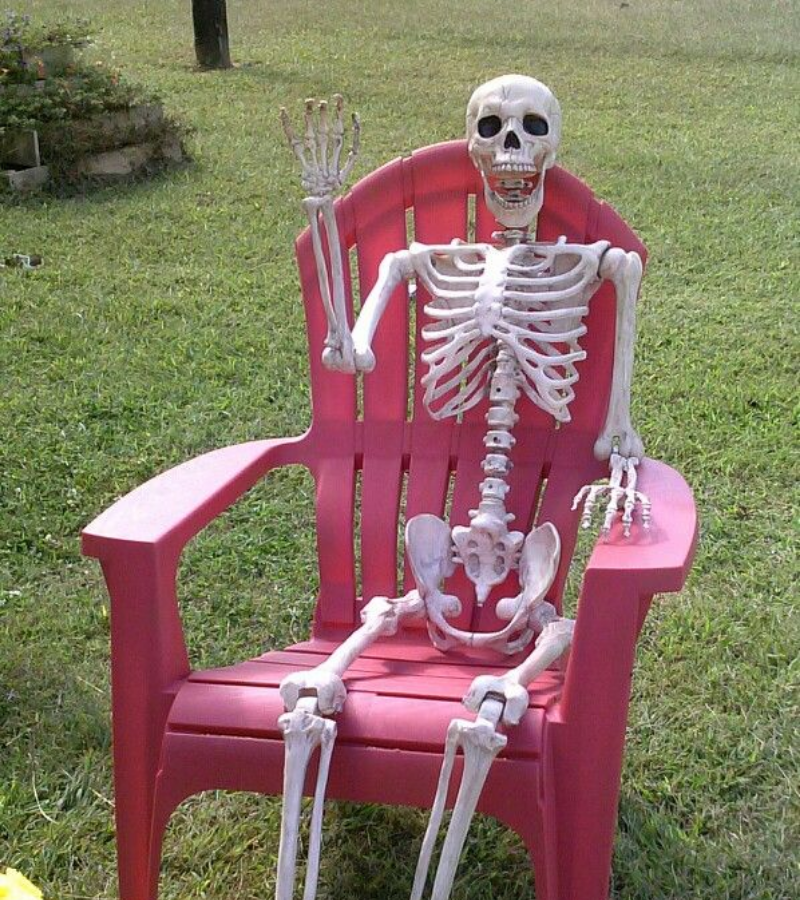 Skeleton ghế hồng