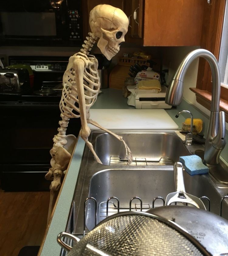 Skeleton sửa chén