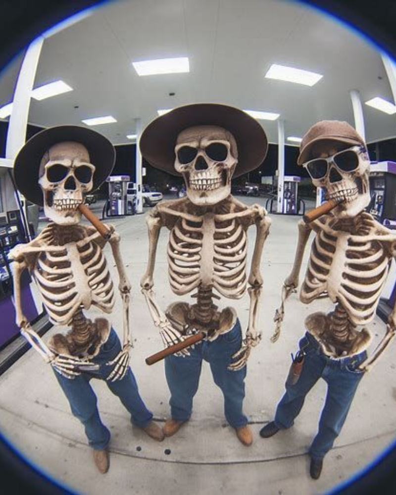Skeleton hút thuốc