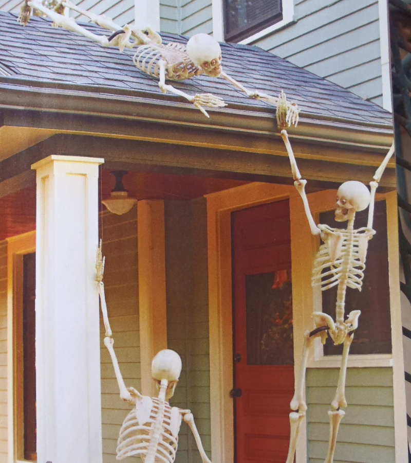 Skeleton trèo mái nhà