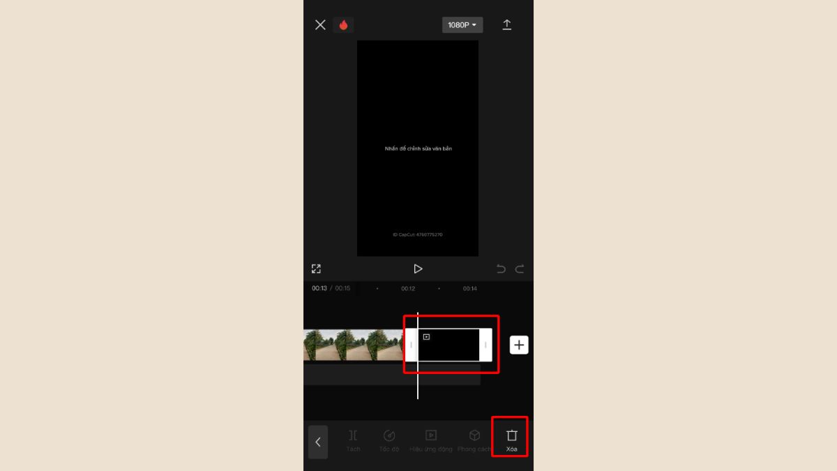 Cách xóa đi logo Capcut ở cuối Video bước 2