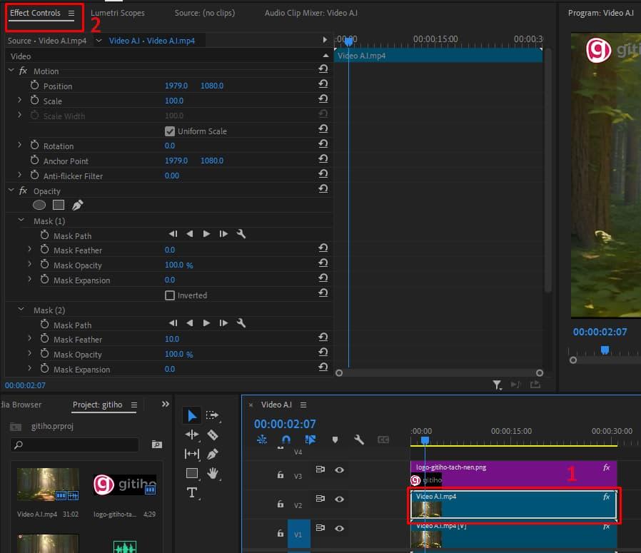 Cách xóa logo trên video bằng Premiere ProCách xóa logo trên video bằng Premiere 8