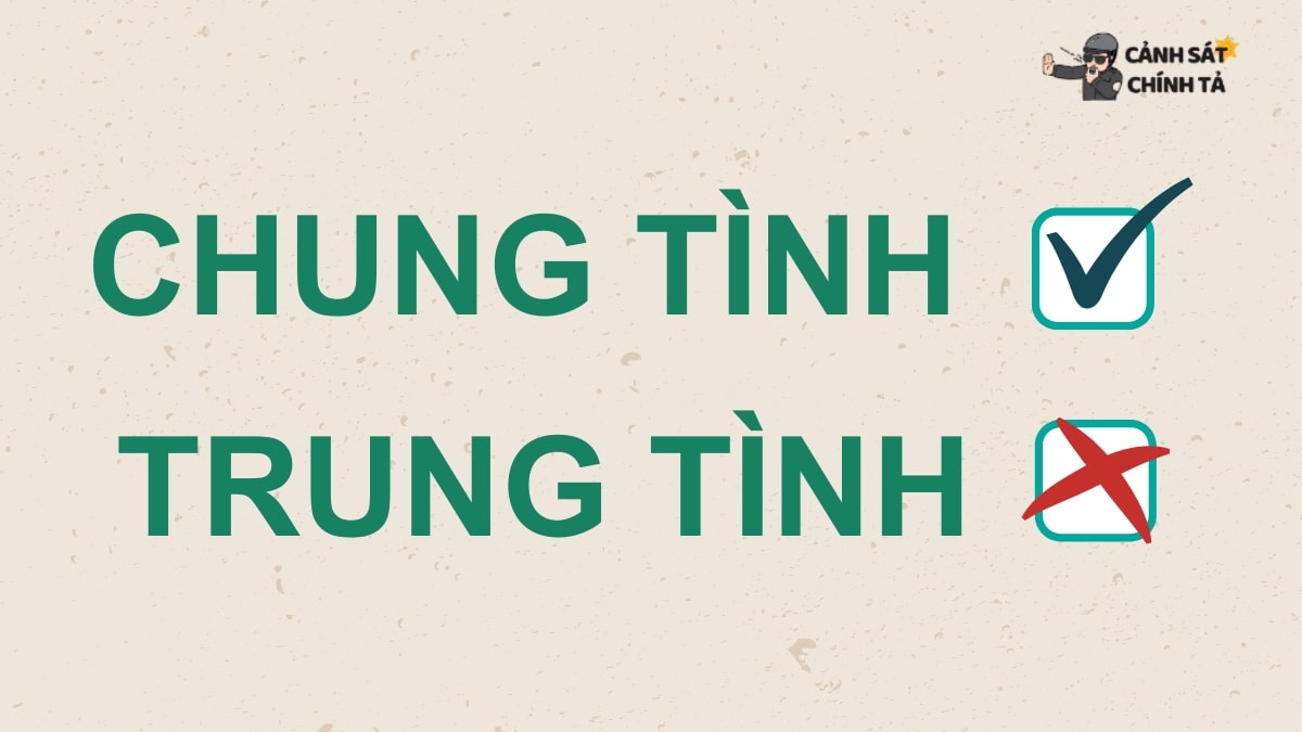 Chung tình hay trung tình đúng chính tả?