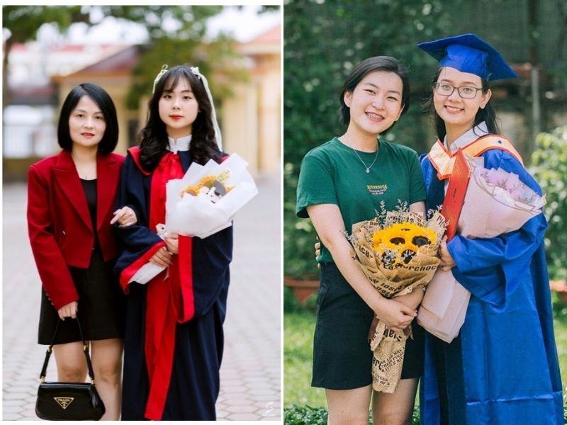 chọn trang phục khác màu con mặc