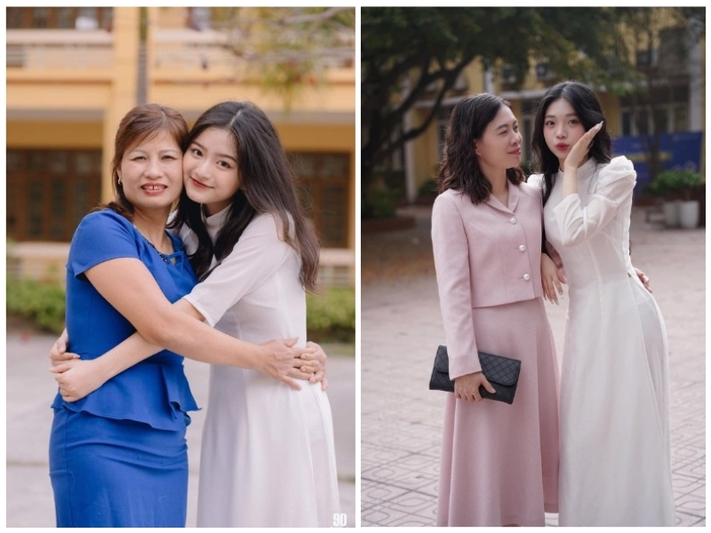 mẹ mặc gì chụp kỷ yếu cùng con