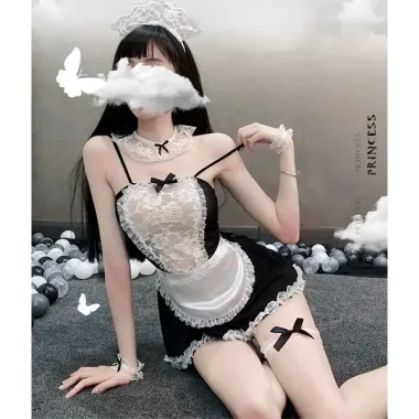 Váy Ngủ Hầu Gái Sexy 2 Dây - Cosplay Gợi Cảm Nữ Hầu Dễ Thương Giá 150k