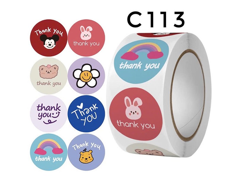 In sticker cảm ơn cute đẹp mắt lấy nhanh tại Hà Nội