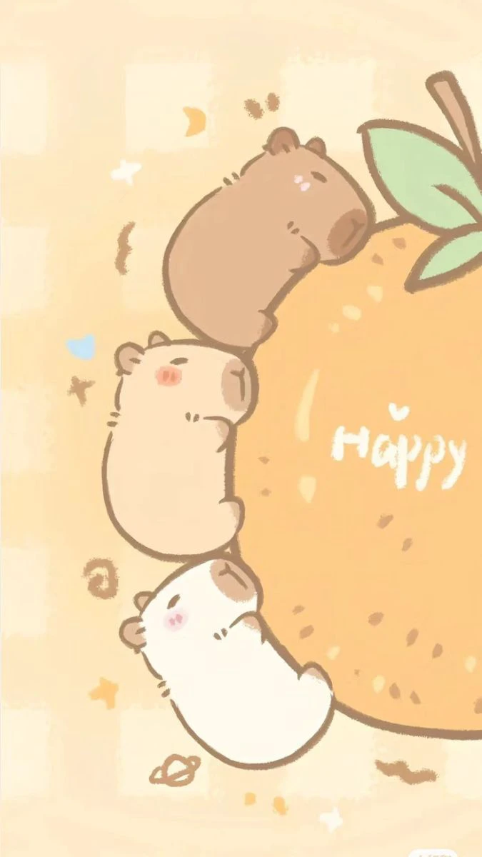 Ảnh nền điện thoại Capybara vô tri