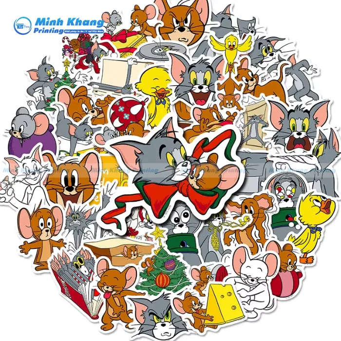Mẫu Sticker Jerry & Các Nhân Vật Khác Trong Phim